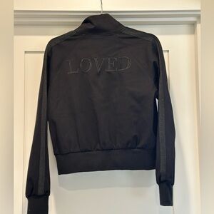 Spiritual Gangster Loved Zip Up Classic Track Jacket in Black